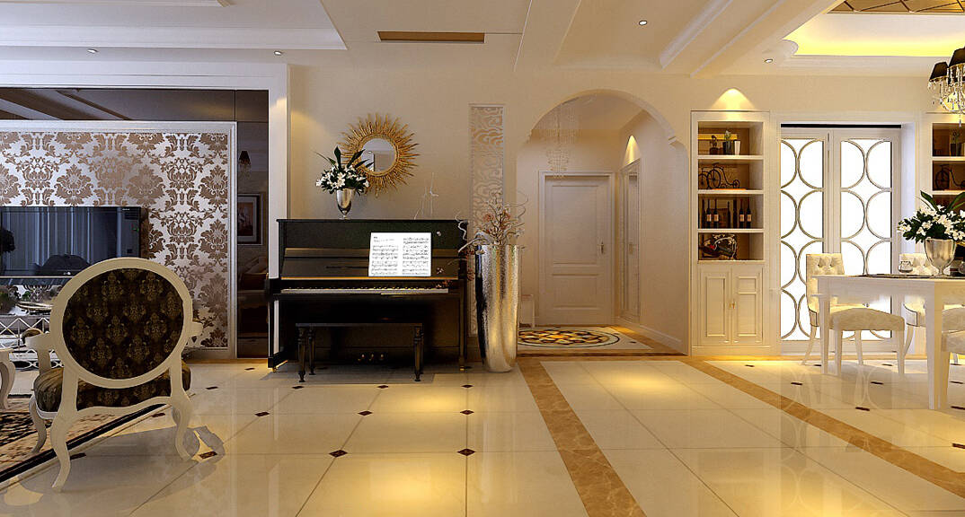 海情御園147㎡三室二廳新簡歐風(fēng)格裝修效果圖