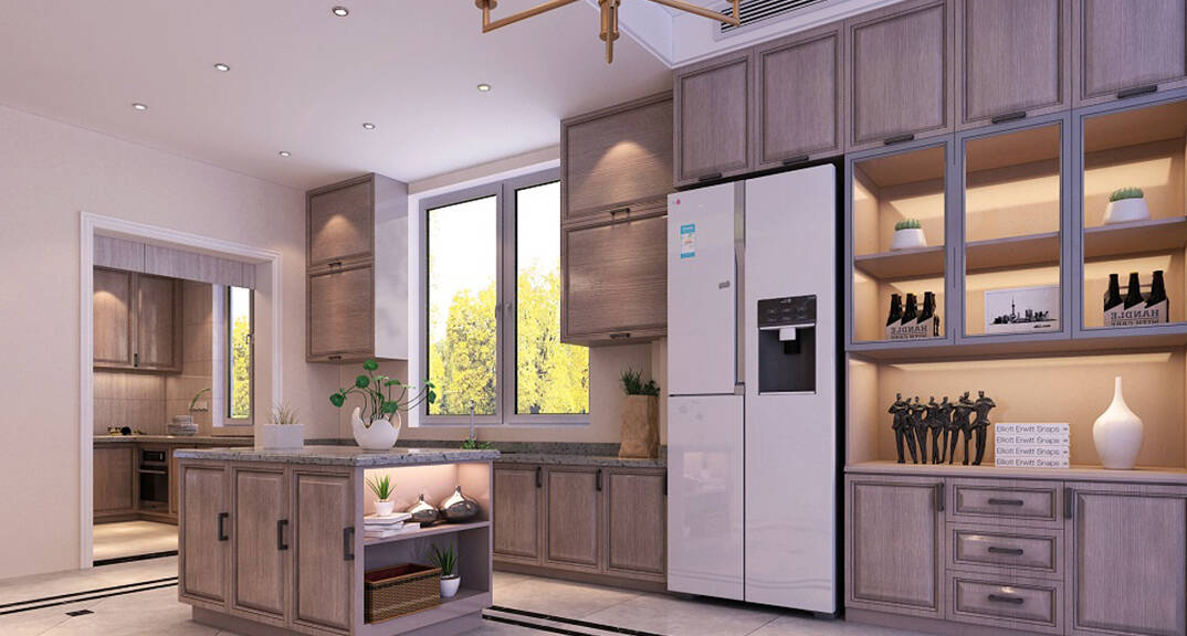 安納溪236m2別墅餐廳美式風(fēng)格裝修案例效果圖