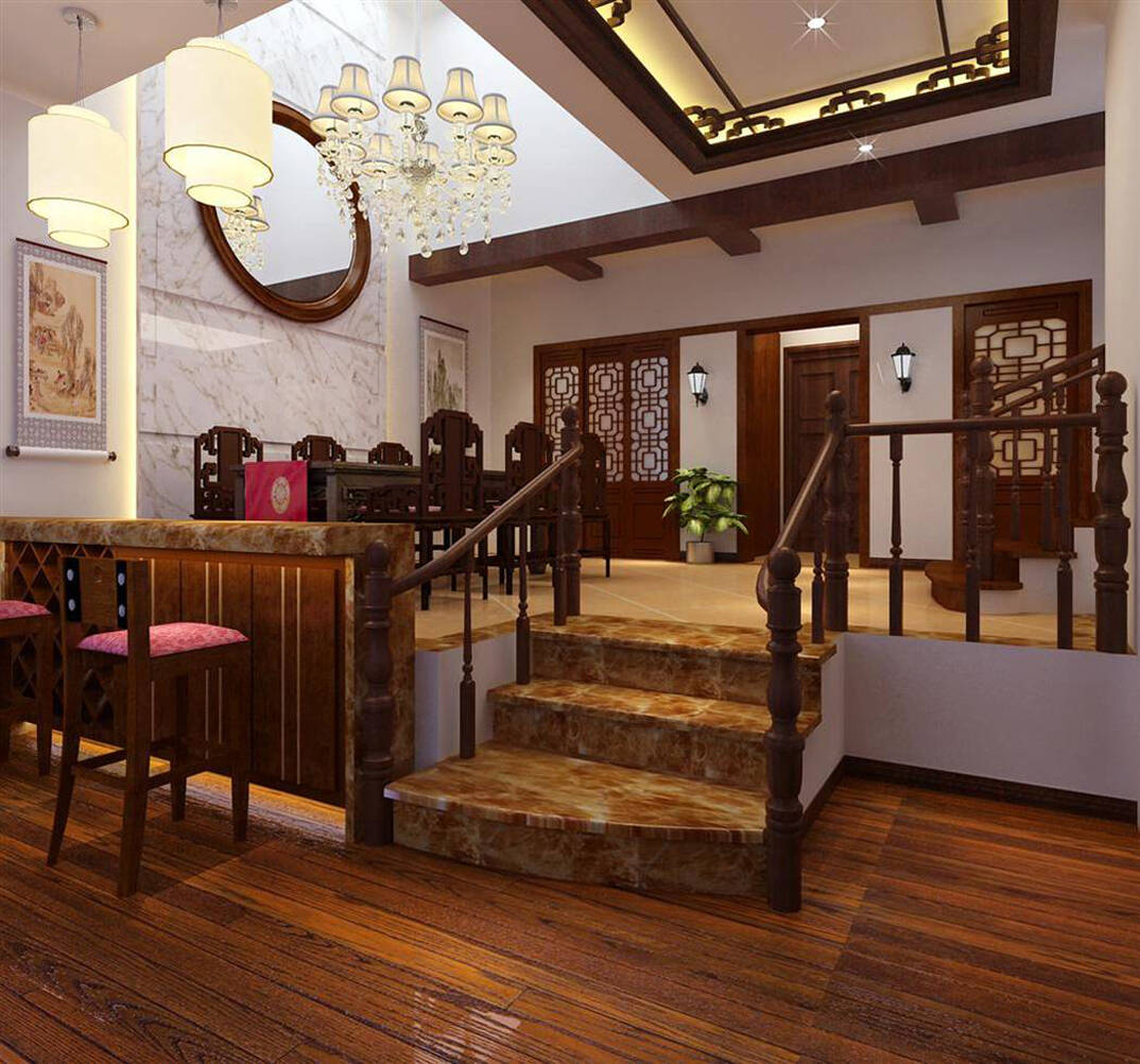 香溪庭院240m2別墅餐廳風(fēng)格裝修案例效果圖