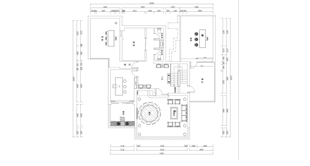 東海路700㎡獨棟別墅二層戶型布置圖