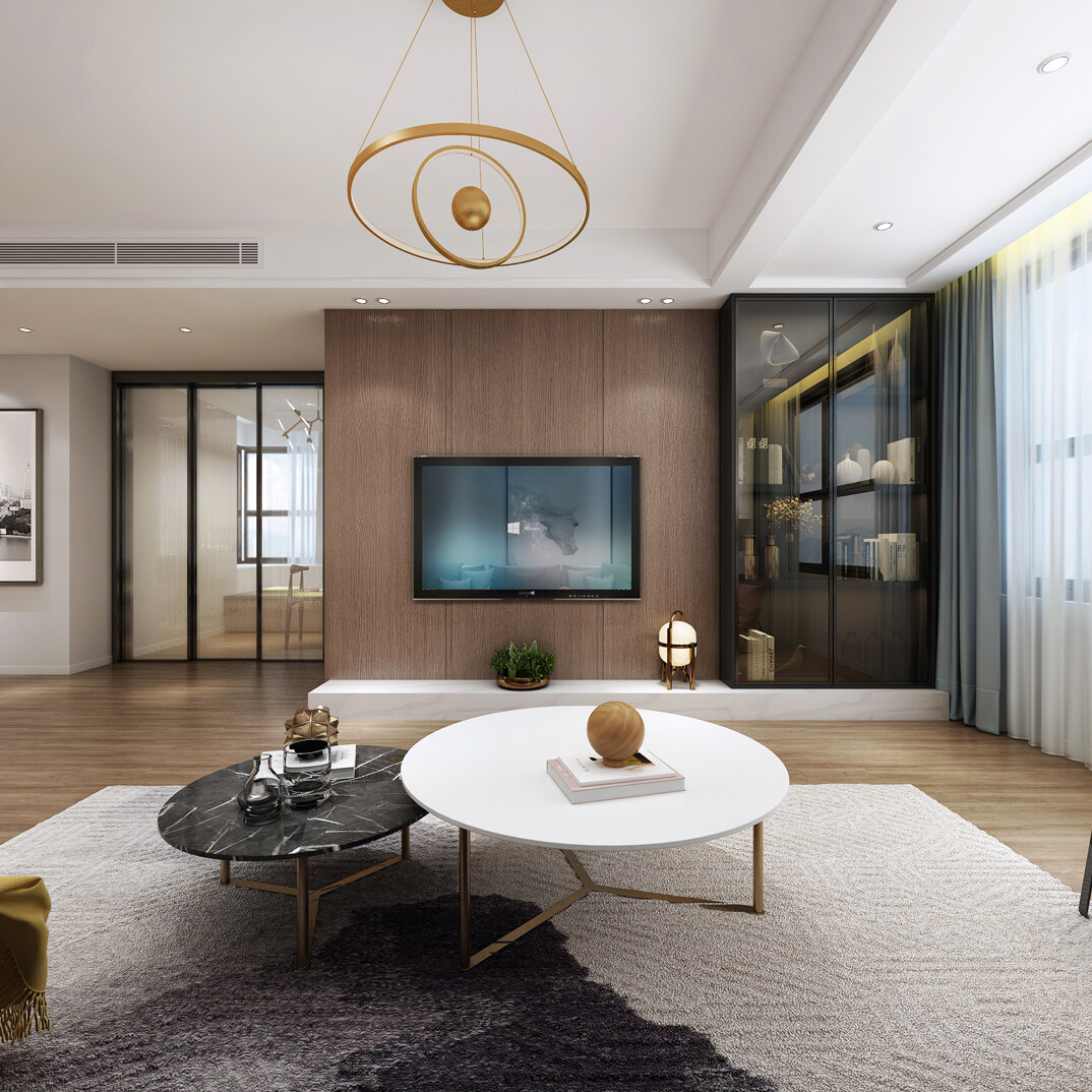 泰成·玲瓏郡120㎡三室兩廳客廳現(xiàn)代美式風(fēng)格裝修案例效果圖-詳細(xì).jpg