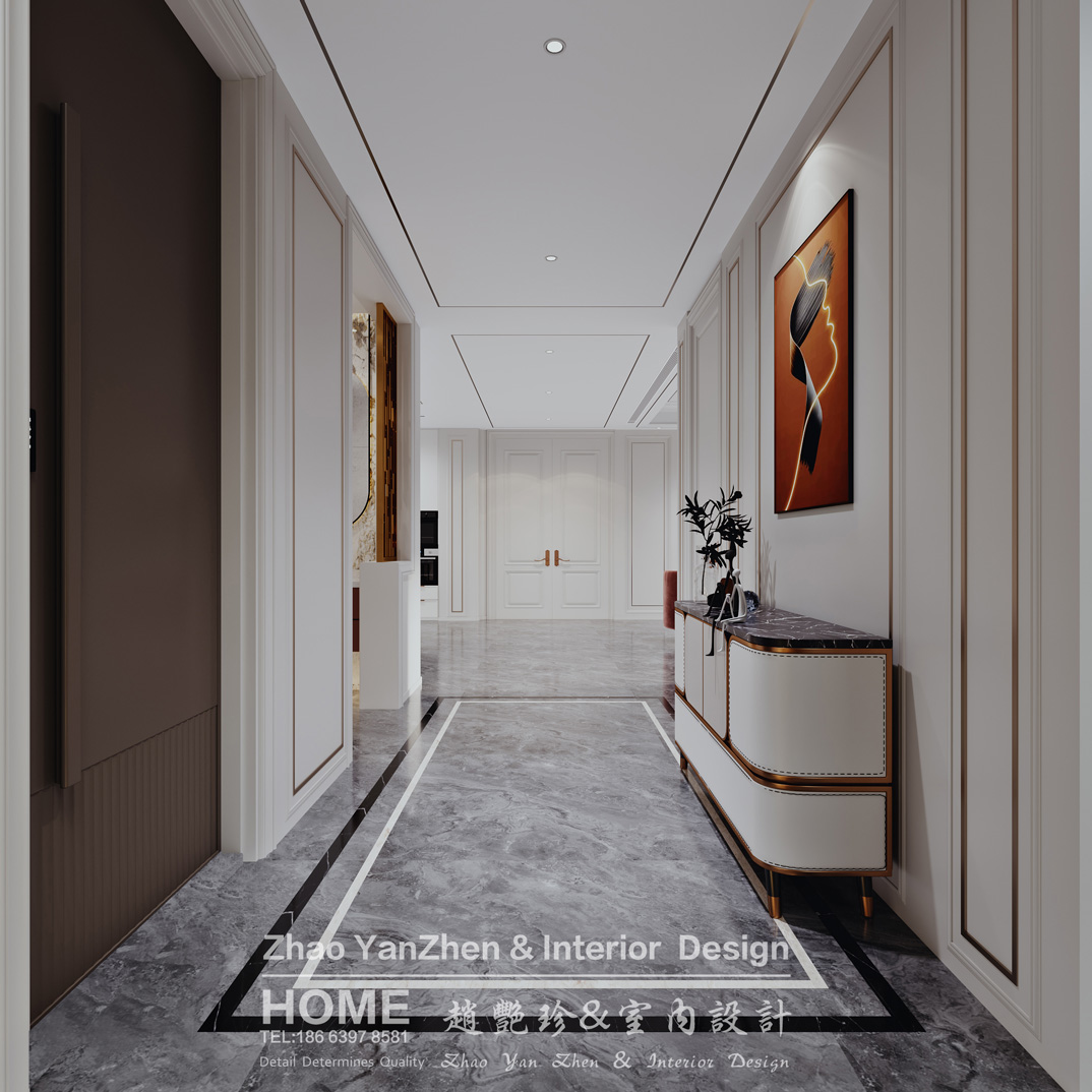 璞麗豪庭287㎡疊拼上疊玄關(guān)美式輕奢風格裝修案例效果圖-詳細.jpg