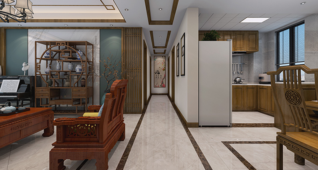 壹號(hào)學(xué)府152㎡四室兩廳客餐廳新中式風(fēng)格裝修案例效果圖1.jpg